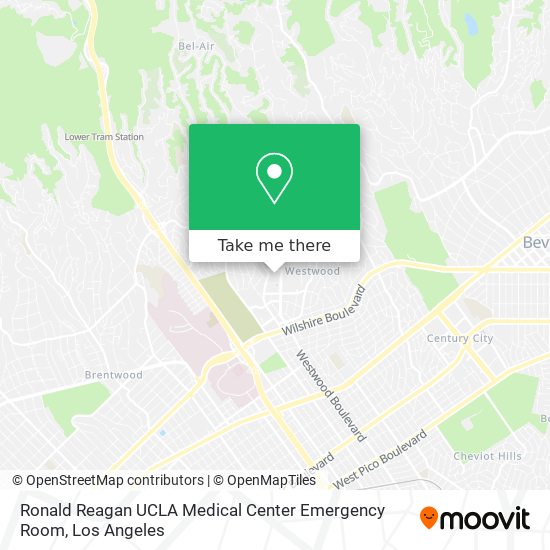Ronald Reagan UCLA Medical Center Emergency Room map