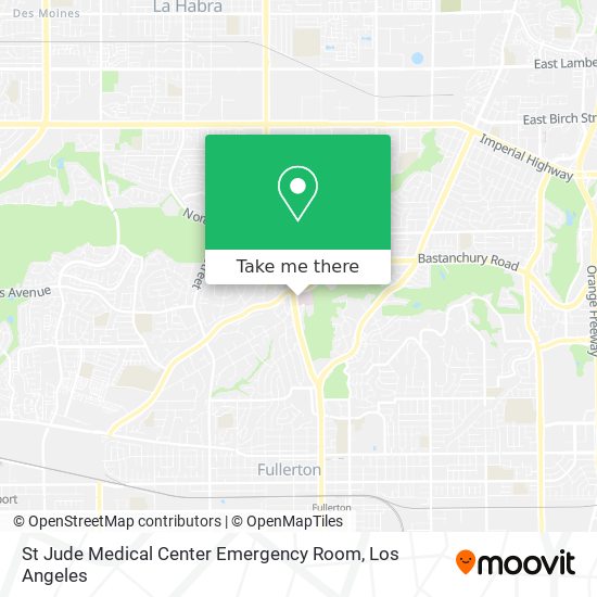 Mapa de St Jude Medical Center Emergency Room