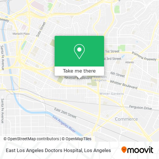 Mapa de East Los Angeles Doctors Hospital