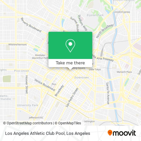 Mapa de Los Angeles Athletic Club Pool