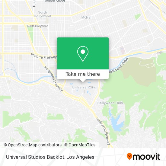 Universal Studios Backlot map