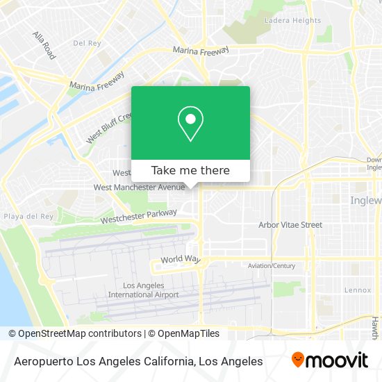 Aeropuerto Los Angeles California map