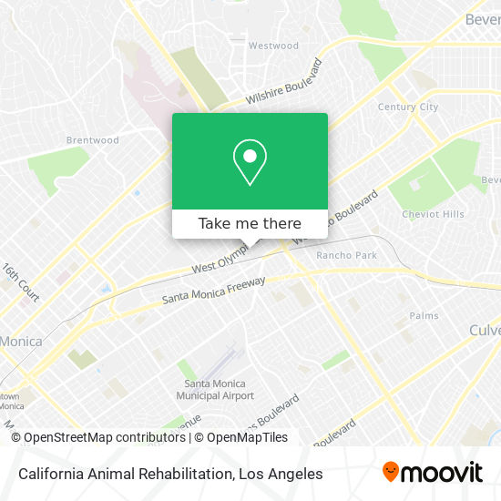 California Animal Rehabilitation map
