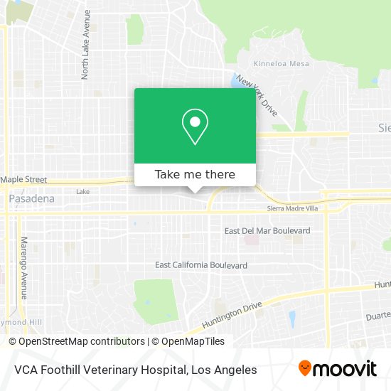 VCA Foothill Veterinary Hospital map