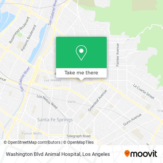 Washington Blvd Animal Hospital map