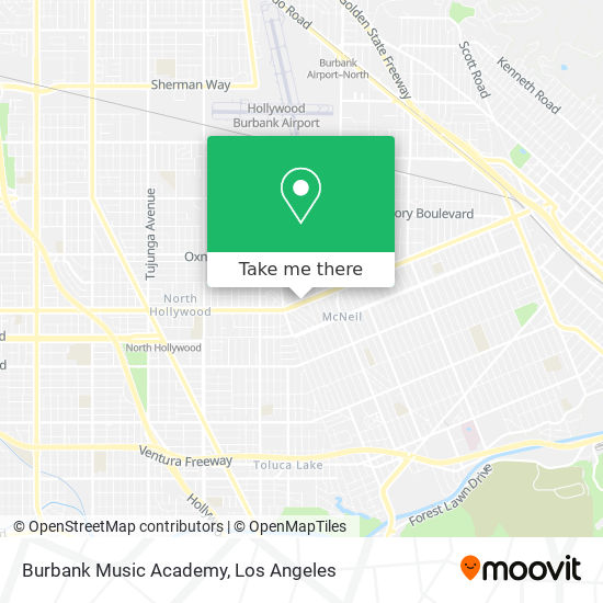 Burbank Music Academy map