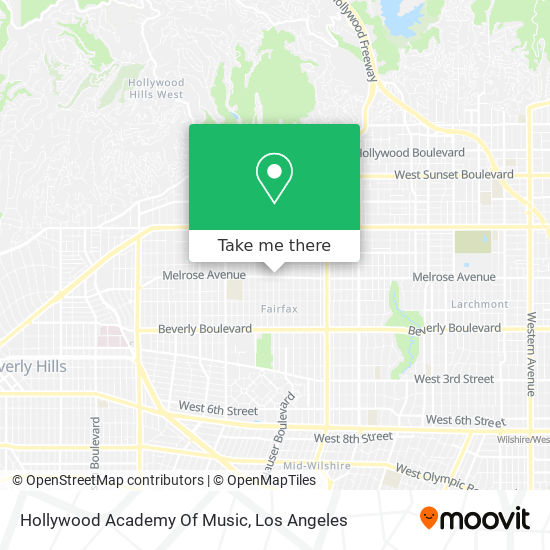 Hollywood Academy Of Music map