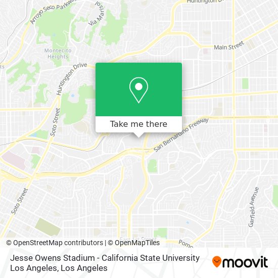 Jesse Owens Stadium - California State University Los Angeles map