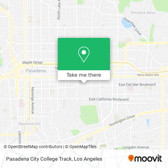 Mapa de Pasadena City College Track