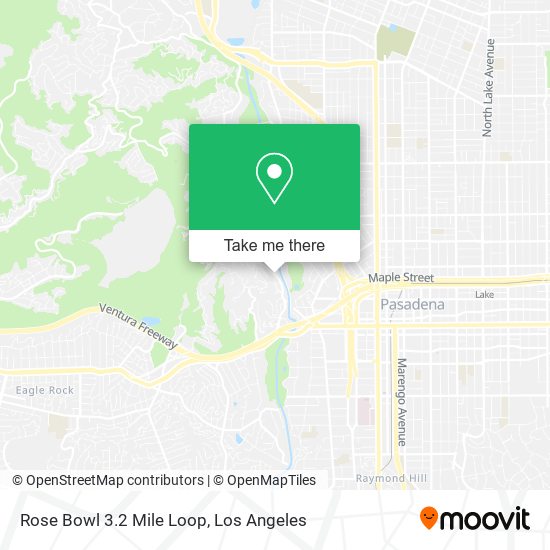 Mapa de Rose Bowl 3.2 Mile Loop