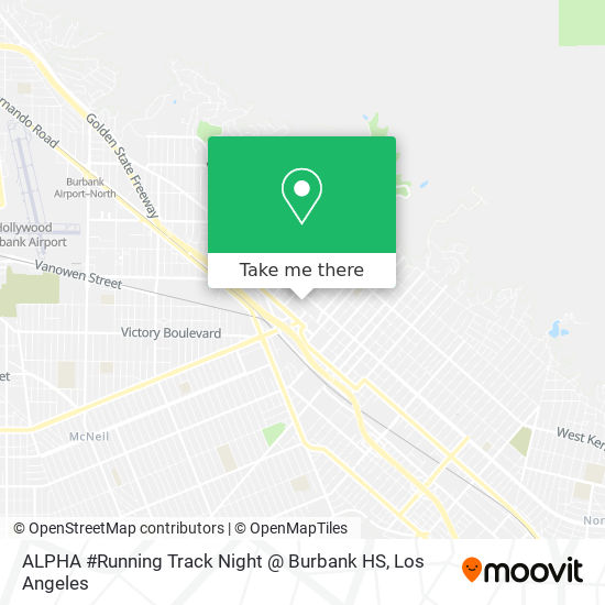 ALPHA #Running Track Night @ Burbank HS map