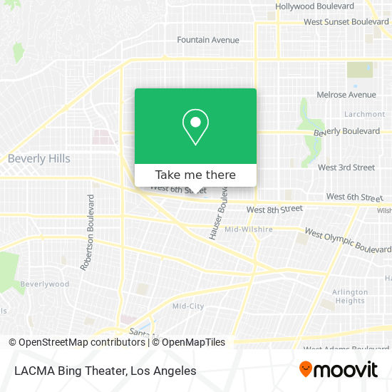 Mapa de LACMA Bing Theater