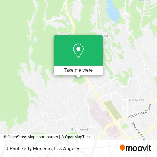 J Paul Getty Museum map