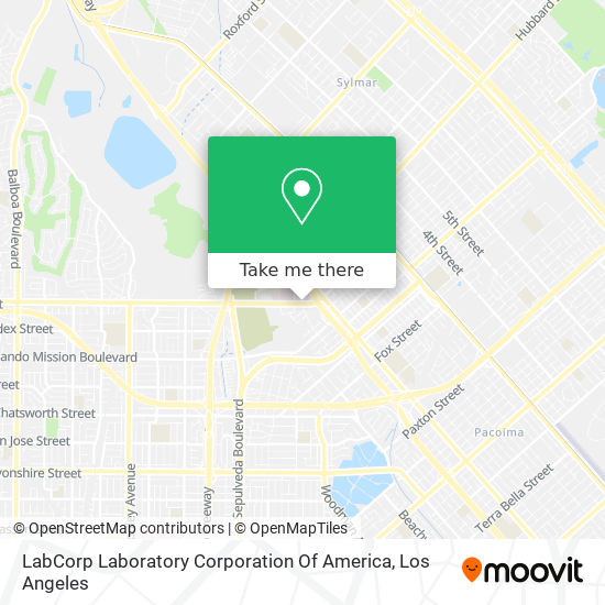 Mapa de LabCorp Laboratory Corporation Of America
