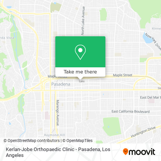 Kerlan-Jobe Orthopaedic Clinic - Pasadena map