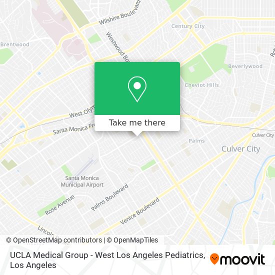 Mapa de UCLA Medical Group - West Los Angeles Pediatrics