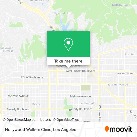 Hollywood Walk-In Clinic map