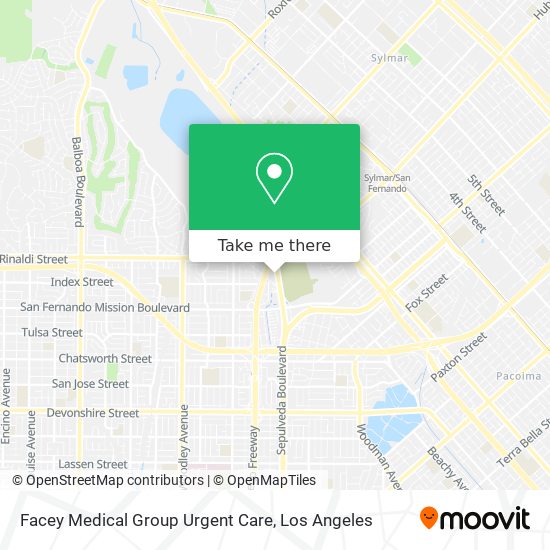 Mapa de Facey Medical Group Urgent Care