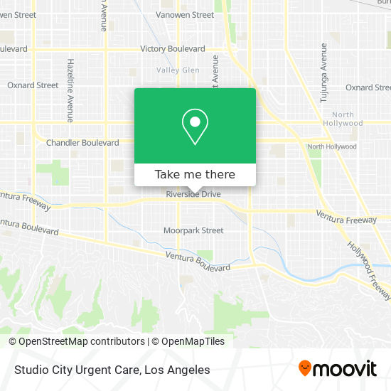 Studio City Urgent Care map
