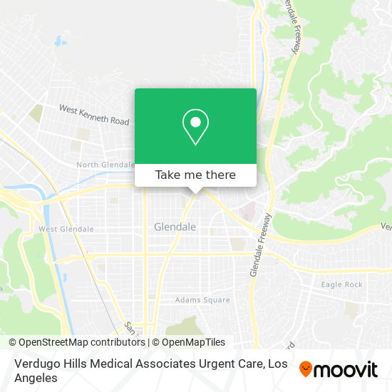 Verdugo Hills Medical Associates Urgent Care map