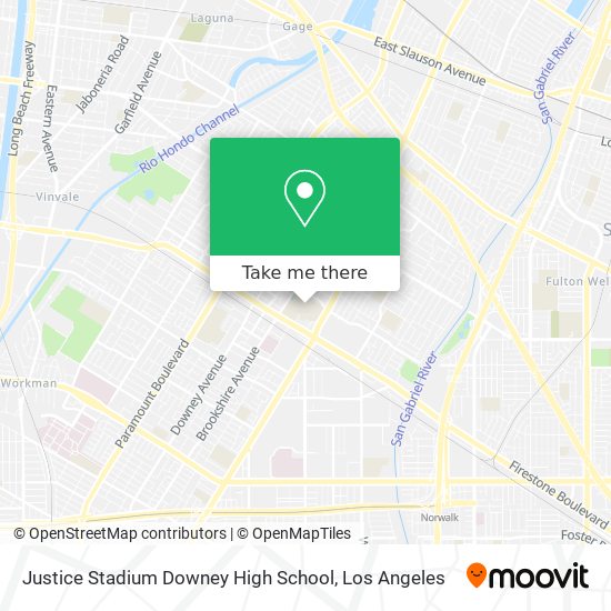 Justice Stadium Downey High School map