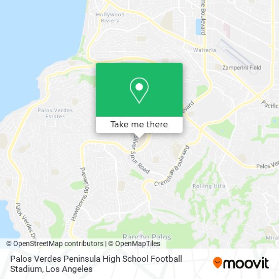 Palos Verdes Peninsula High School Football Stadium map