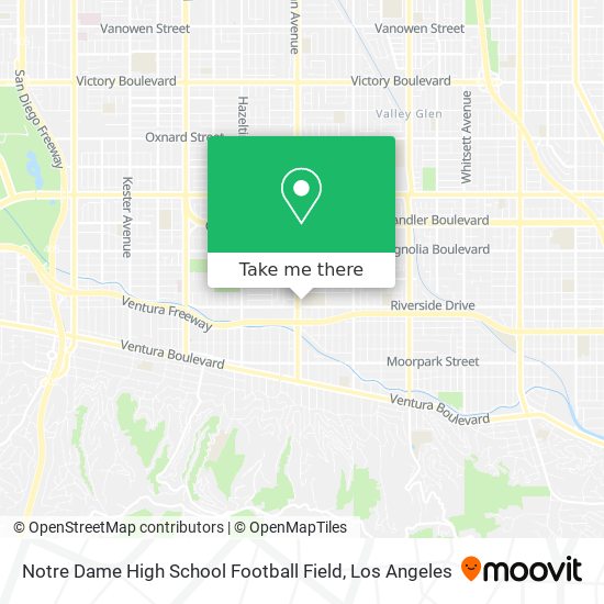 Notre Dame High School Football Field map