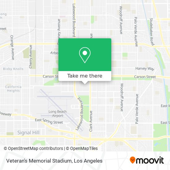 Mapa de Veteran's Memorial Stadium