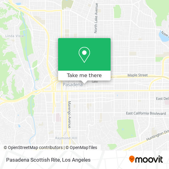 Pasadena Scottish Rite map