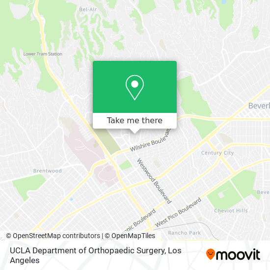 UCLA Department of Orthopaedic Surgery map