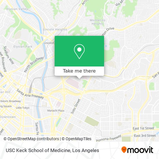 Mapa de USC Keck School of Medicine
