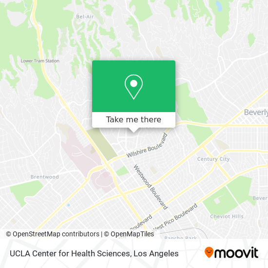 Mapa de UCLA Center for Health Sciences