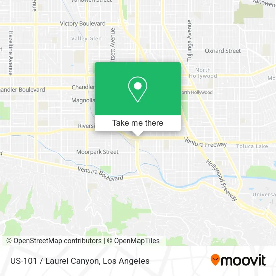US-101 / Laurel Canyon map