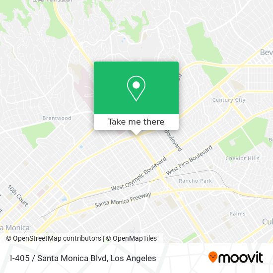 I-405 / Santa Monica Blvd map