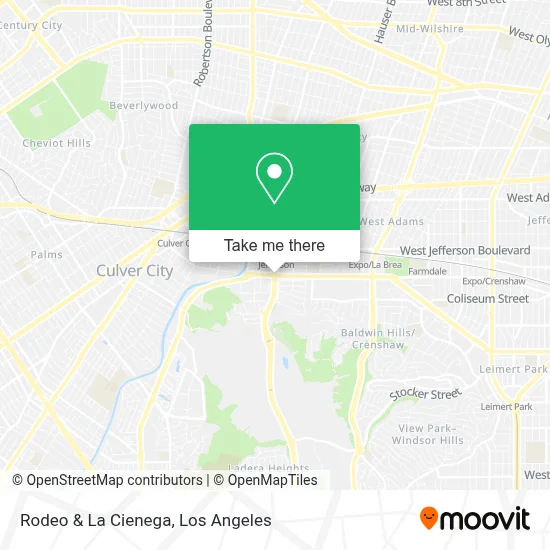 Rodeo & La Cienega map