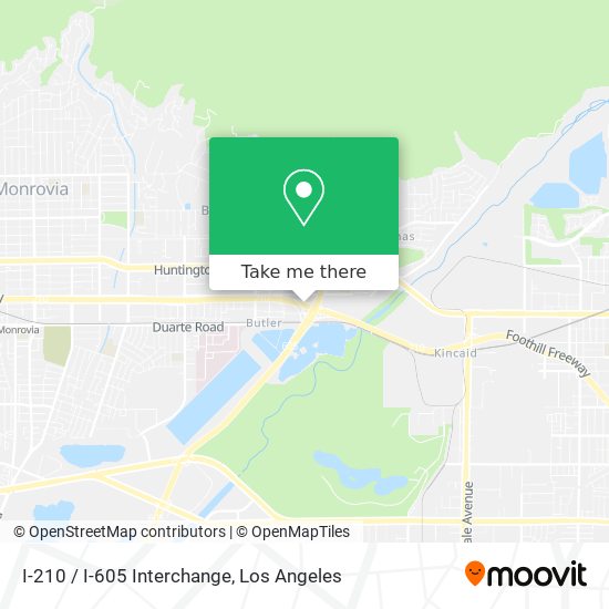 I-210 / I-605 Interchange map