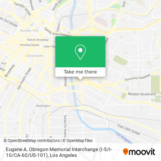 Eugene A. Obregon Memorial Interchange (I-5 / I-10 / CA-60 / US-101) map