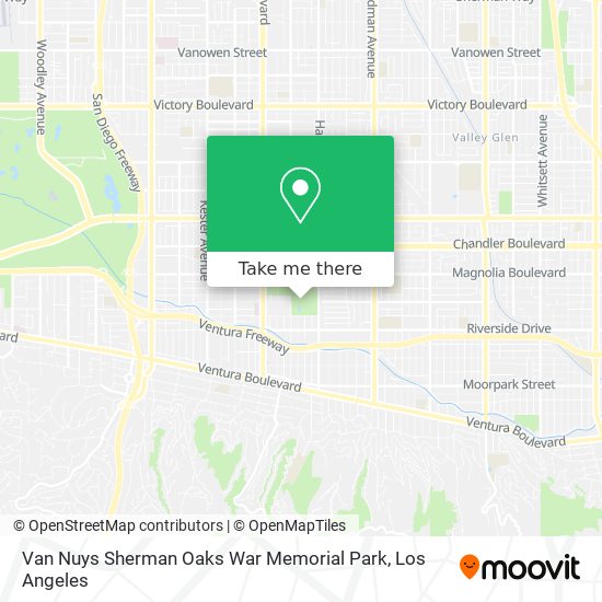 Van Nuys Sherman Oaks War Memorial Park map