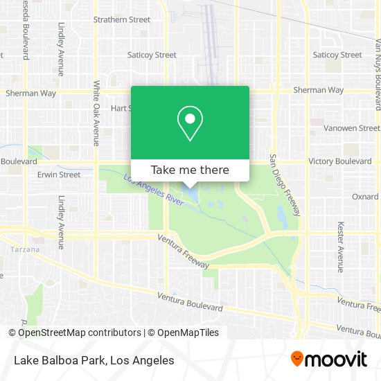 Lake Balboa Park map