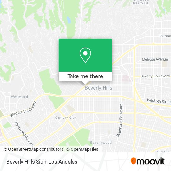 Beverly Hills Sign map