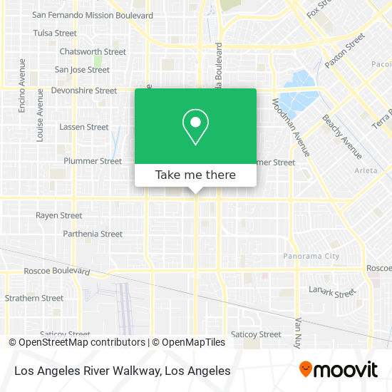 Los Angeles River Walkway map