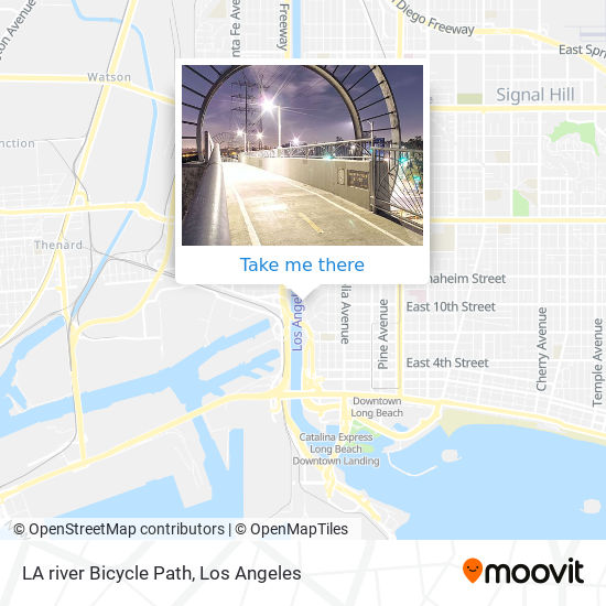 Mapa de LA river Bicycle Path