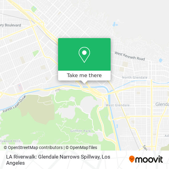 Mapa de LA Riverwalk: Glendale Narrows Spillway