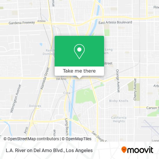 L.A. River on Del Amo Blvd. map