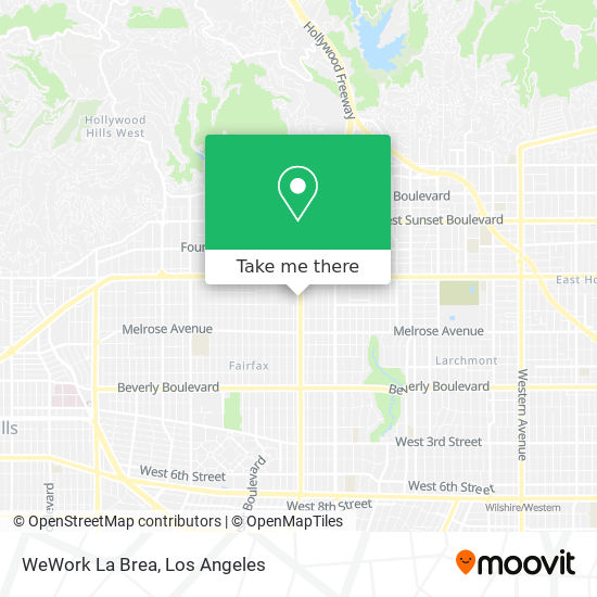 Mapa de WeWork La Brea