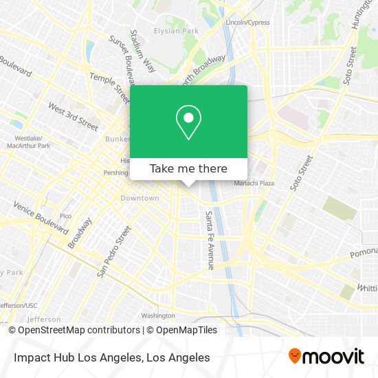 Mapa de Impact Hub Los Angeles