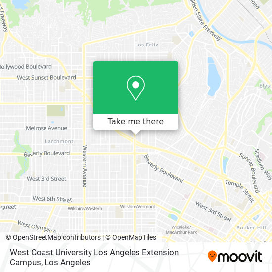 West Coast University Los Angeles Extension Campus map