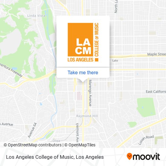 Los Angeles College of Music map