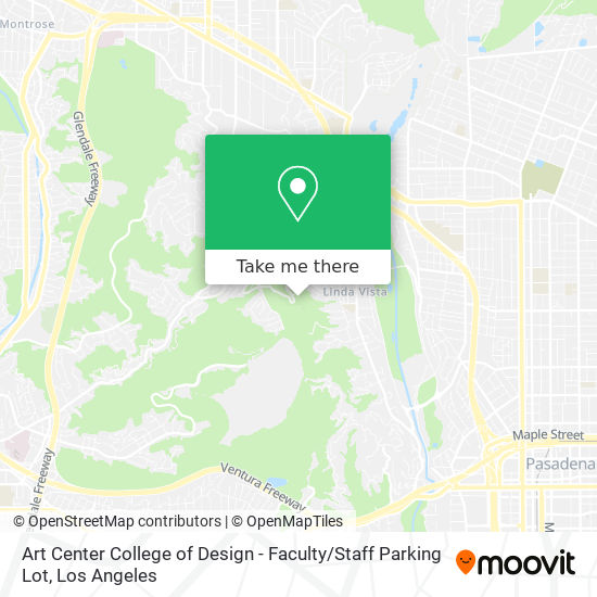 Art Center College of Design - Faculty / Staff Parking Lot map