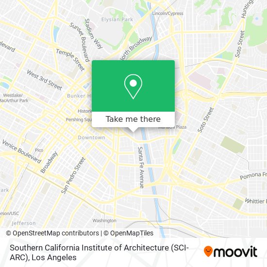Mapa de Southern California Institute of Architecture (SCI-ARC)